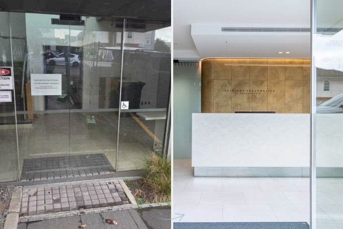 Before and after dental practice design and fitout by Dentec