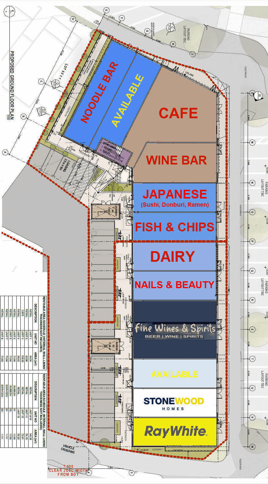Building 1 layout 