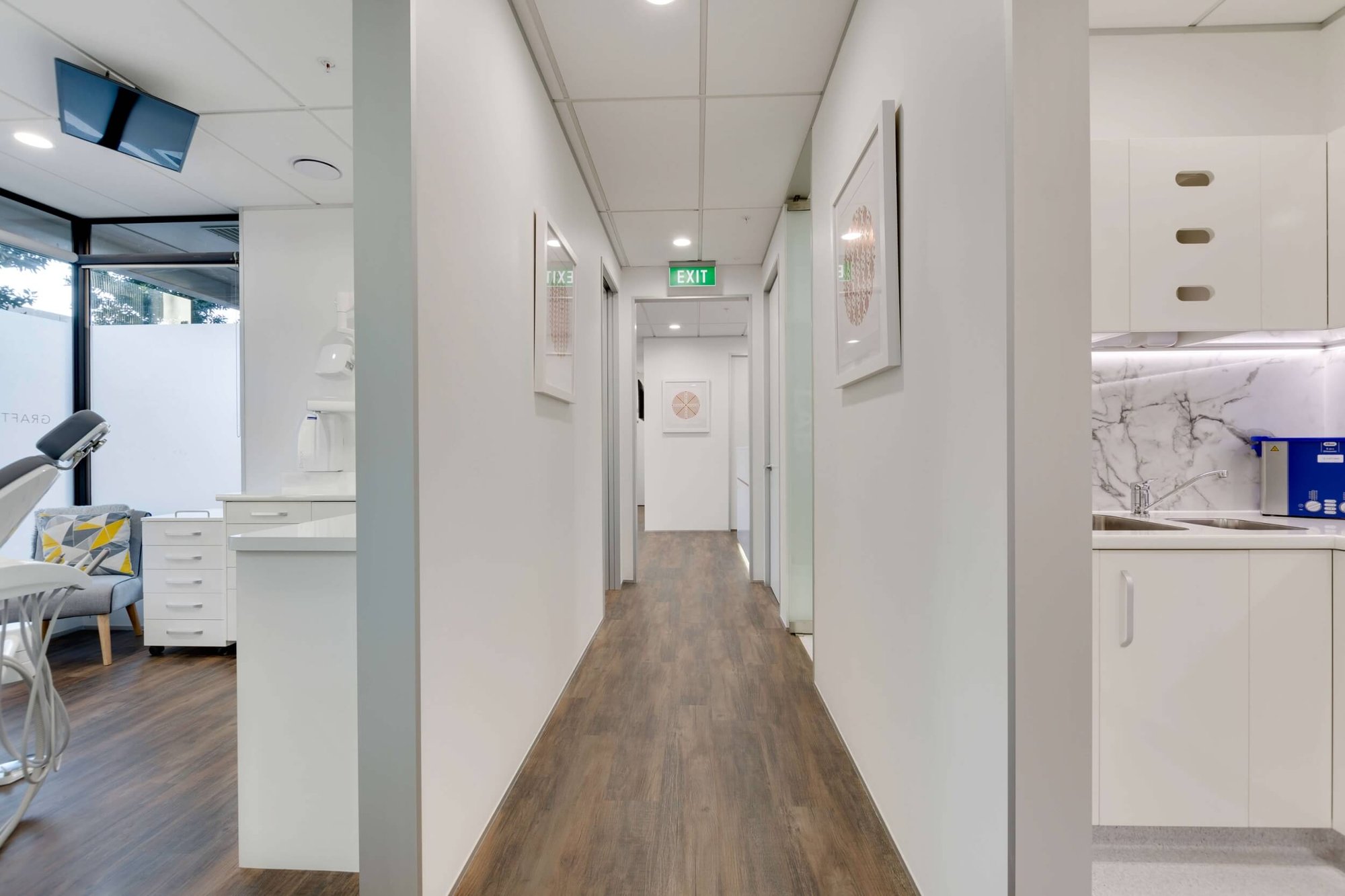 Grafton Dental corporate hallway