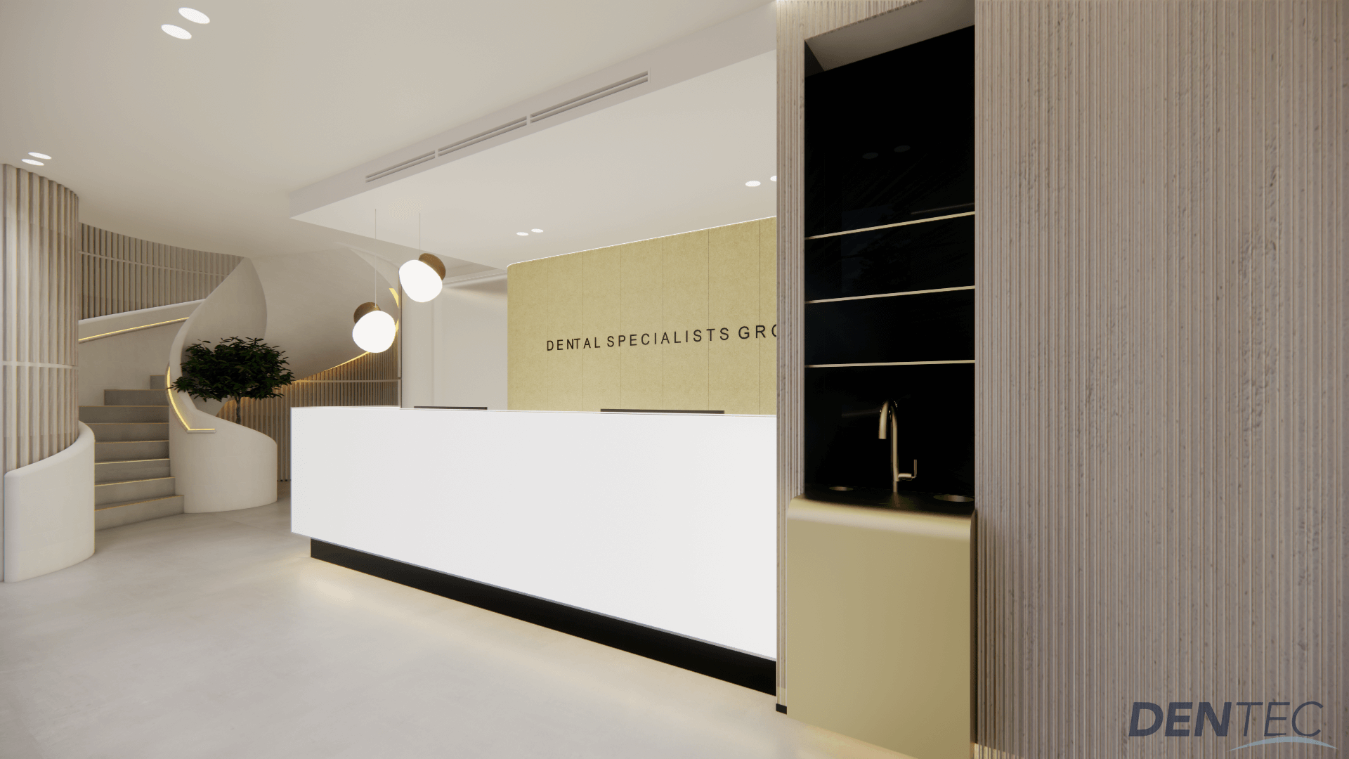 Luxury dental clinic reception design