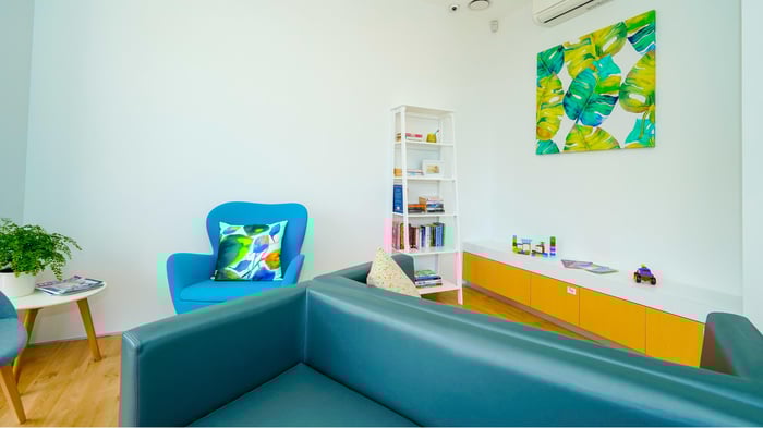 Waiting room dental practice design