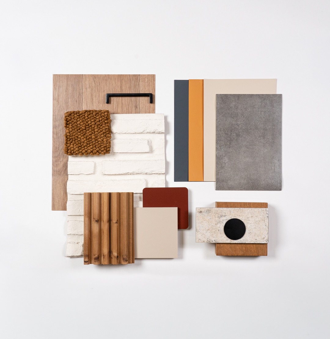 Urban Industrial dental clinic style Flat Lay 