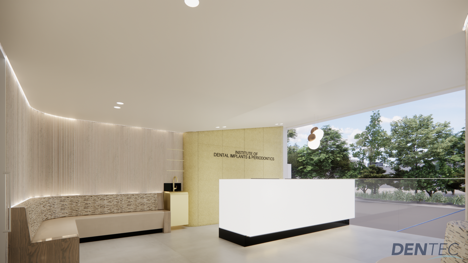 Luxury dental clinic reception